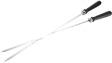 HNGM Brochettes pour Barbecue 6pcs Longueur en Acier Inoxydable Barbecue Barbecue de poignée en Bois Boucle de Camping en Plein air Barbecue Barbecue Barbecue en Plein air Camping Pique-Nique Outils