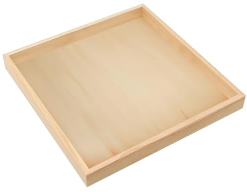 Wood Canvas Panel Cradled 10 x 10 inch, Pack of 12 Blank Framed Wood Signs for Painting, Shadow Box, & Tray Crafts, by Woodpeckers