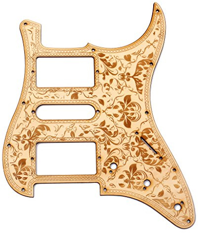 Alnicov HSH Gitarren-Schlagbrett mit 11 Löchern, Ahornholz, dekoratives Blumenmuster, für ST E-Gitarren