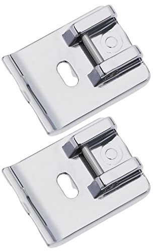eMagTech 2 Stück Paspelierung Nähmaschine Nähfuß Haushalt Multi Function Nähfuß für Paspelierung Herstellung Universal Piping Nähmaschine Nähfüße Metall Zubehör