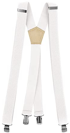Fabio Farini 3 cm breiter Hosenträger X-Form für Herren | elastisch & verstellbar mit 4 extra starken Metallclips