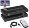 8K HDMI 2.1 Switch 3 In 1 Out, HDMI Switch Splitter 4K@120Hz/8K@60Hz with IR Remote, HDMI Switcher HDMI Selector for Xbox PS4 PC TV