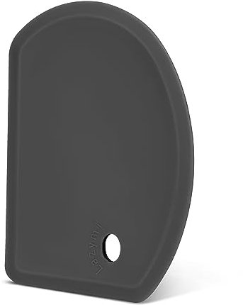 Lazymi Flexible Raspador de Masa de Silicona, Grande (15,2 × 10,9 cm) Multiusos Raspador de Repostería Antiadherente, Tazón Espátula Raspadora para Hornear Pan, Masa Fermental, Pizza (Gris oscuro)