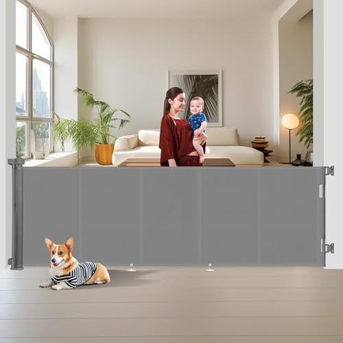 Cancelletto di sicurezza retrattile extra largo, 0-300 cm Porta retrattile e cancelletto per bambini e animali domestici, barriera per bambini estensibile, adatto per uso interno ed esterno