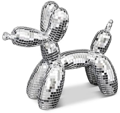 Reimagine Discovery Disco-Hund, maximalistische Ballon-Hundestatue für Hundemutter und Hundevater, ästhetische Discokugel-Dekoration, adrette Wohnung, Heimdekoration, niedliche Raumdekoration und