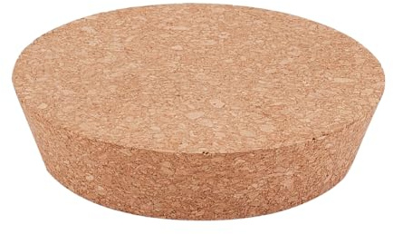 BENECREAT Tapón de Botella de Vino de Corcho Cónico, Tapón de Corcho Cónico de Madera de 30 mm de Espesor, Tapón de Corcho Redondeado Plano para Manualidades con Botellas, Diámetro: 111 mm