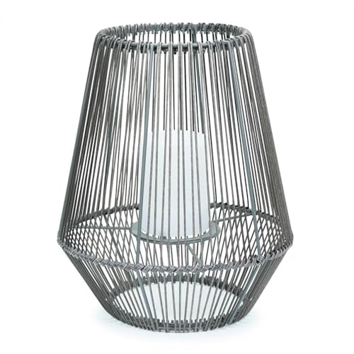 ValueLights | Solar Powered Natural Rattan Outdoor Table Lamp | Lanterns, Home Décor & Improvement Essential