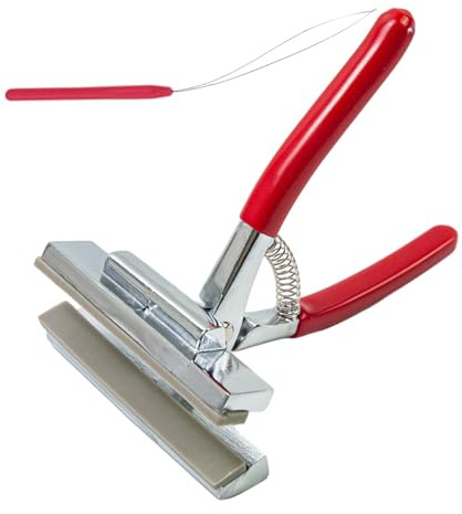 Pinza Tenditela Professionale in Metallo con Maniglia a Molla, Morsetto a Ganascia Larga e Ago per Tela