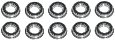 Flanschlager MF148 2RS 8x14x4 mm Miniatur Rillenkugellager mit Flansch 10 Stück Chromstahl beidseitig gedichtet - rcbay