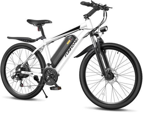 Funhang Electric Bike for Adults, 1000W Peak Ebike, 50Miles 21.7MPH Electric Mountain Bike, 26 Adult Electric Bicycle with 48V Removable Battery, Fenders,7 Speed, Front Suspension, UL 2849 Certified