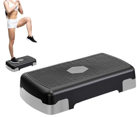 Duroecsain Step-Board für das Training, Aerobic-Stepper | Aerobic-Trainings-Stepper | Tritthocker mit 3 Sprossen für Krafttraining und Cardio-Training zu Hause
