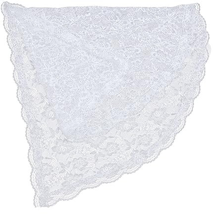 ANDRESLAD Eleganter Brautschleier aus Spitze für Damen kurzer Schal für Verlobungsfeiern