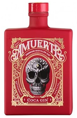 Gin, Edizione Limitata, Bottiglia Rossa, Premium Distillato, Amuerte red