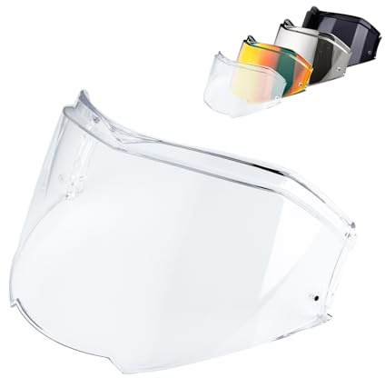 Visiere Casque Moto pour FF900 Valiant II,Visière de Casque de Protection Contre Le Vent Moto,Lentille de Remplacement Visiere Casque Moto (Transparent)