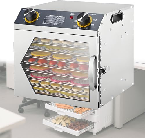 GYKOZY Séchoir Alimentaire à 18 Niveaux Séchoir déshydraté avec contrôle de la température Fruits Viande Légumes Machine de séchage Déshydrateur de Fleurs Équipement (8thfloor)