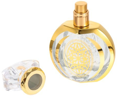 Homoyoyo Bronzing Perfume Bottle Vintage Style Glass Perfume Spraying Bottle for Travel