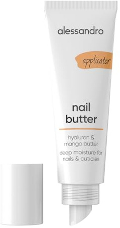 alessandro Nail Butter - Nagel- & Nagelhautpflege mit Hyaluron & Mango Butter - Stärkt & spendet intensive Feuchtigkeit - Für beanspruchte Nägel & trockene Nagelhaut - Vegan - 15ml