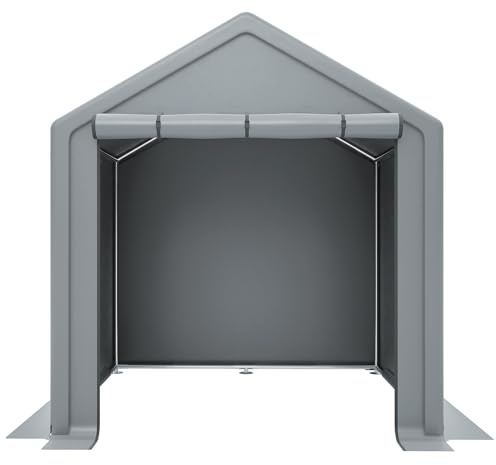 SJASD Cobertizo Jardín Exterior, Carpa Portátil Tienda de campaña de Almacenamiento, Anti-UV Impermeable Garaje Exterior para Herramientas Bicicletas y Motos, Tela PE (Size:244x241x217cm)