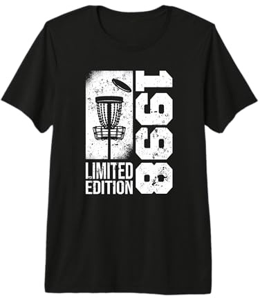 DiscGolf Disc-Golf-Joueur Anniversaire né en 1998 Disc-Golf T-Shirt Haut de Gamme