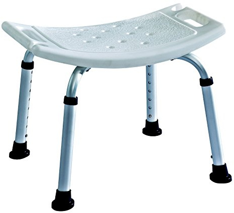 Lightweight Aluminium Shower Stool/Bath seat Bench - adjustable height ECSS03A
