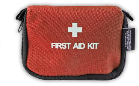 Mil-Tec® Erste Hilfe Kit mit 26 Teilen • Kompaktes First Aid Set mit Inhalt • Notfalltasche Outdoor & Reise • Verbandtasche leicht & handlich • Gürtel- & Rucksackbefestigung • Rot