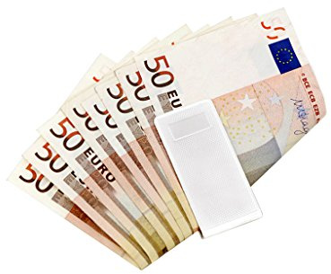 Brillibrum Design Geldscheinklammer mit Wunschgravur Geldclip verchromt mit Gravur personalisiert Scheinklammer Silber