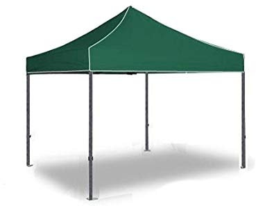 Gazebo Richiudibile 3x3 mt Padiglione Pieghevole Automatico Impermeabile a Fisarmonica Colore Verde con Sacca Telo di Copertura