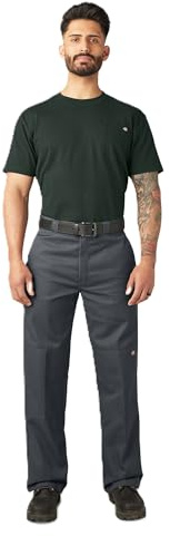 Dickies Mäns lös passform, dubbel knä-arbetsbyxa, svart, 34W / 36L