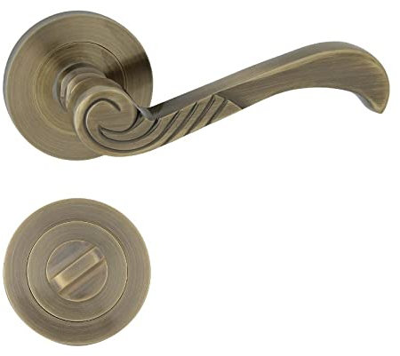 domino Türgriff CASABLANKA-R M3 WC-Bad Drückergarnitur für Zimmertüren Türdrücker-Set Rosetten-Garnitur Türbeschläge