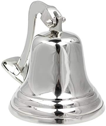 Handtooled Handcrafted Aluminum Ship Bell,8 1/2 - Nautical Ship Bells by ITDC