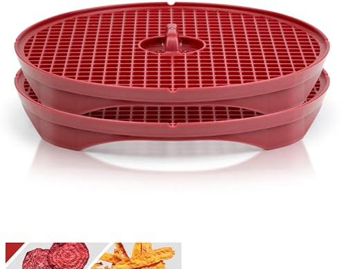 Börner Crispymaker (2er Set/Rot) • Chips Macher für die Mikrowelle • Chip Maker für kalorienarme Chips ohne Fett • Frische Chips selber machen • Kartoffelchips & Gemüsechips Maker