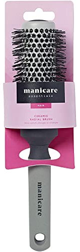 Manicare Ceramic Radial Brush For Blow-Drying, Suitable For All Hair Lengths And Types, Anti-Static Synthetic Bristles, Non-Slip Handle, Smooths Hair, Hairdressing Salon Styling And Grooming At Home