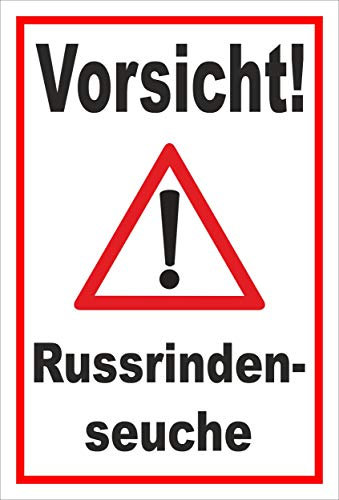 Melis-Folienwerkstatt Schild Russrinden-seuche - 60x40cm - 3mm Aluverbund – 20 VAR S00359-117-B