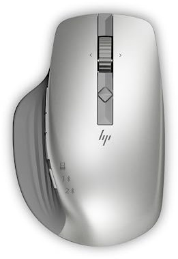 HP 930 Creator - Ratón inalámbrico, Bluetooth/Cable Compatible con dongle USB-A, 7 Botones programables, Agarre ergonómico, Clic silencioso y Desplazamiento hasta 12 semanas de duración de la batería