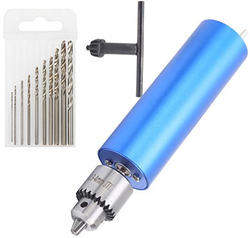 Micro Taladro EléCtrico Carcasa de Aluminio Amoladora EléCtrica Manual Herramientas de PerforacióN de Metal Multifuncionales PortáTiles de Mano Para Grabar Y Perforar(YO)