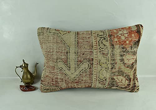 Kelim Kissen 40x60 cm Handgefertigt Kissenbezüge Türkisch Lendenkissen Dekorative Kissenhülle Dekokissen Zierkissen Sofakissen Teppiche Ethnische Kilim Kissenbezug code 3067