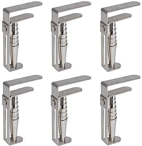 Misounda 6 Stück Tischdeckenklammer, Tischdeckenklammern aus Edelstahl 9.5x5 cm, Tischklammern für Gartentische, Tischdeckenhalter Draußen, Feder Tischtuchklammern, Tischklammern für Dicke Tische