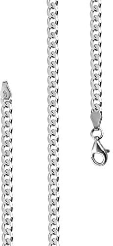 Lijoh Panzerkette Herren vergoldet 925 Silber Kette 4,2 mm Goldkette LJ1042 | goldene Männer Halskette Silberkette ohne Anhänger aus 925er Sterlingsilber 24k vergoldete Länge 45 50 55 60 cm