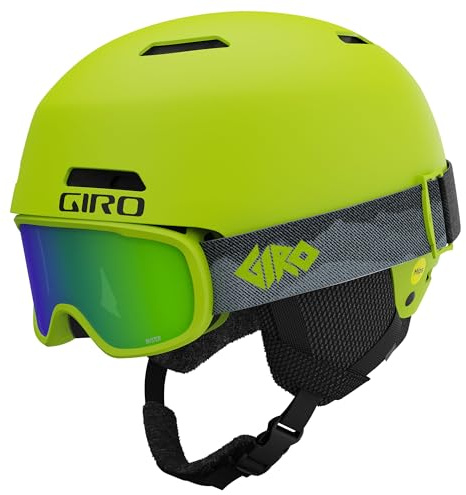 Giro Crue MIPS Kids Snow Helmet Goggle Combo - (Combo) Ano Lime (Limited) - Size X-Small