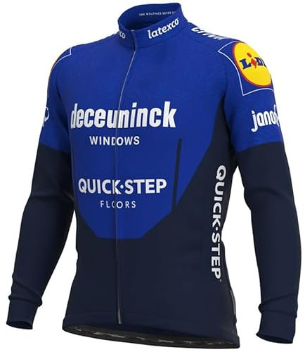 louizumify Pro Herren Radfahren Lange Ärmel Jersey 3 Tasche Reißverschluss Stretch atmungsaktiv und schnell trocken