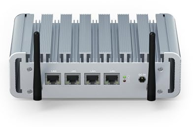 Firewall-Software Mini-PC N100, Router-Server, i225 2.5Gbe Lan 4 Port, Alder Lake, 16GB DDR5 RAM 512GB SSD, HD, DP, SIM-Steckplatz, Wifi, Support WatchDog, Auto Power On, Firewall Micro Appliance