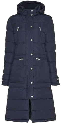 RL24 - Winter Reitmantel Candice von Equipage – After Dark – XS-XXL | Wintermantel wasserabweisend & atmungsaktiv – Steppmantel mit Kapuze – langer Mantel – Reitbekleidung für Damen