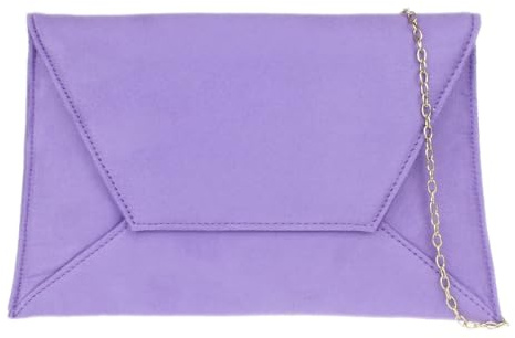 Girly Handbags Bolso Clutch Ante Liso Lila