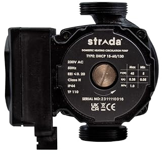 Strada Products Domestic Heating Circulation Pump 15-60/130 DHCP Compatible with Grundfos UPS2, UPM3, UPS3