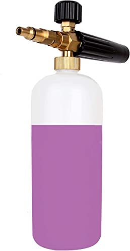 Snow Foam Lance Compatible with LAVOR/Parkside/Spear and Jackson Pressure Washer,Adjustable Sprayer Car Washer Nozzle Foam Cannon, Soap Dispenser 1L Bottle