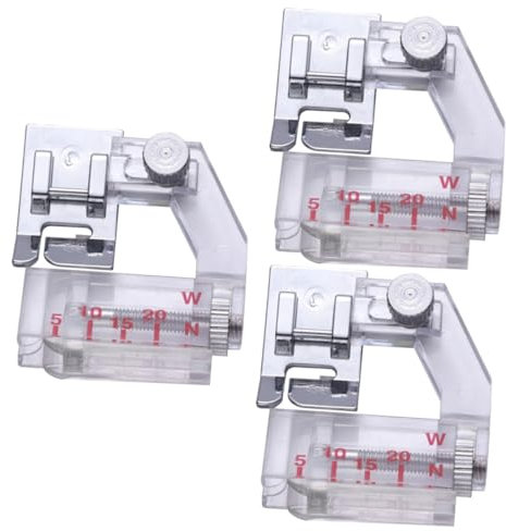 Hohopeti 3stücke Portable Bias Binder Für Nähmaschinen Universeller Schrägband-pressfuß Kompatibel Mit Singer Und Einfach Zu Verwenden Mit Kurzem -snap-System