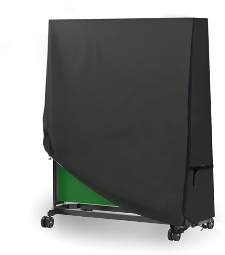 Softclub Copertura per tavolo da ping pong, impermeabile, tessuto Oxford 420D, antivento e antipolvere, per esterni e interni, 165 x 85 x 165 cm, nero