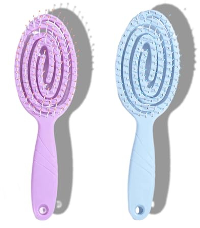 MXHBSTP Hair Brush - Detangling Comb for Straight and Curly Hair, Girls' Unknotting Brush to Improve Hair Quality