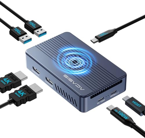 Acasis M2 NVMe SSD-Gehäuse 40 Gbit/s USB C Aluminium NVMe Gehäuse PCIe 2230 2242 2260 2280 M-Key (B+M Key) Solid State Drive Externe Festplattengehäuse kompatibel mit USB 4/3.2/3.1/3.0/Typ C Geräten