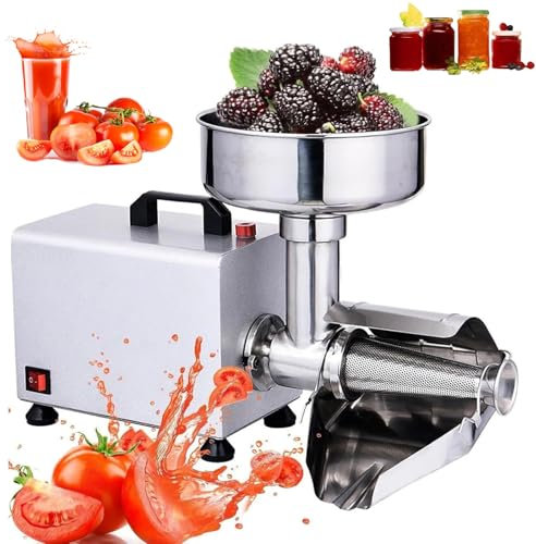KLYDBMYT Spremipomodoro Elettrico, spremifrutta Elettrico, Macchina per macinazione di Alimenti Commerciale da 450 W per Verdura e Frutta